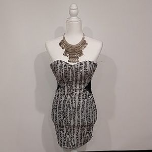 NWOT Bebe  Sequin Strapless Dress